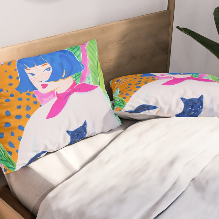 Cat Lady Pillow Sham Gallery Image 2