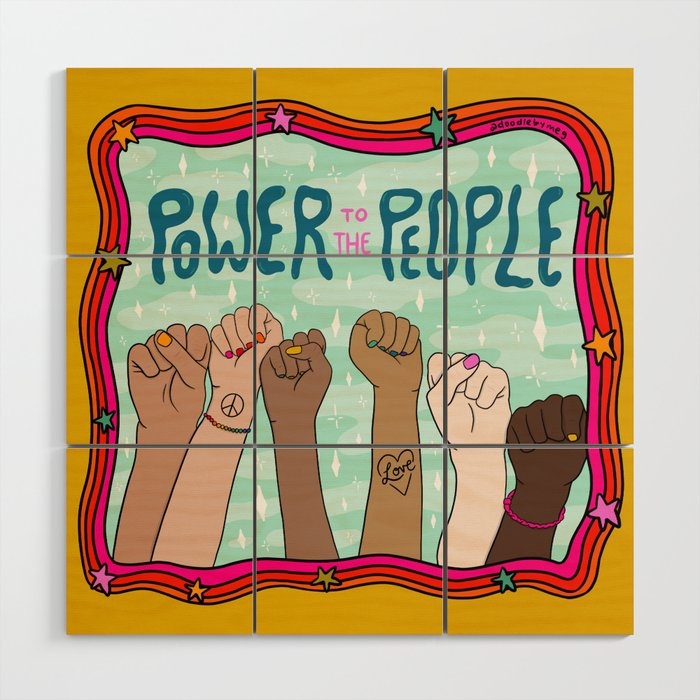 Power to the People Wood Wall Art Gallery Image 1