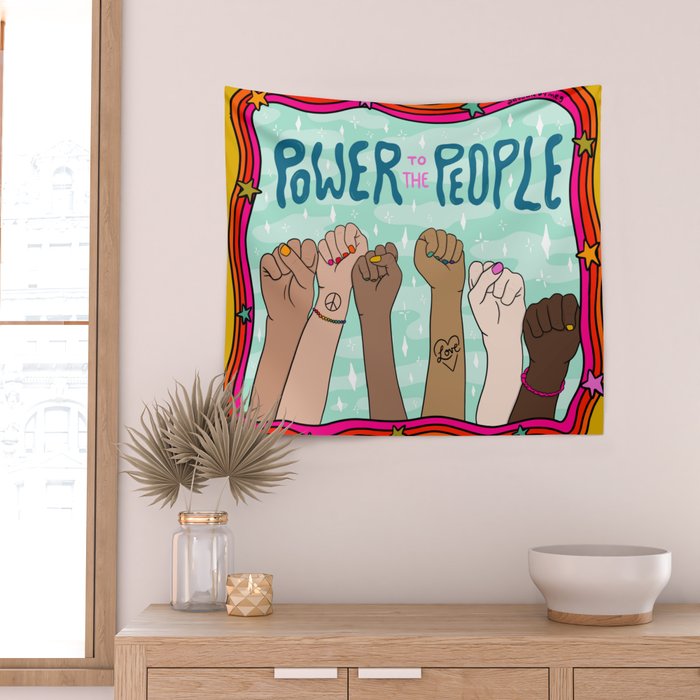 Power to the People Wall Tapestry Gallery Image 2