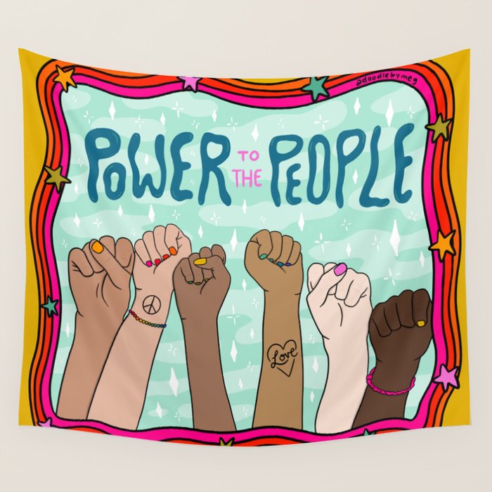 Power to the People Wall Tapestry Gallery Image 1