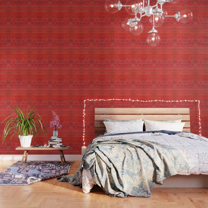 Orange Traditional Moroccan Berber Rug Design B30 Wallpaper Gallery Image 3