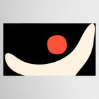 Catalan Still Life Minimalist Modern Abstract Black Orange Almond Cream Tablecloth Gallery Image 2