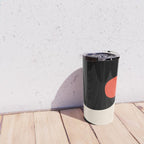 Catalan Still Life Minimalist Modern Abstract Black Orange Almond Cream Travel Mug Gallery Image 4