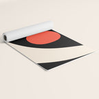 Catalan Still Life Minimalist Modern Abstract Black Orange Almond Cream Yoga Mat Gallery Image 2