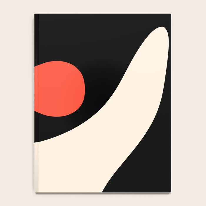 Catalan Still Life Minimalist Modern Abstract Black Orange Almond Cream Notebook Gallery Image 4