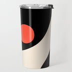 Catalan Still Life Minimalist Modern Abstract Black Orange Almond Cream Travel Mug Gallery Image 2