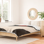 Catalan Still Life Minimalist Modern Abstract Black Orange Almond Cream Duvet Cover Gallery Image 2