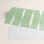 Sage Green Threaded Stripes Minimalist Modern Pattern Wrapping Paper Gallery Image 2