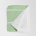 Sage Green Threaded Stripes Minimalist Modern Pattern Throw Blanket Gallery Image 3