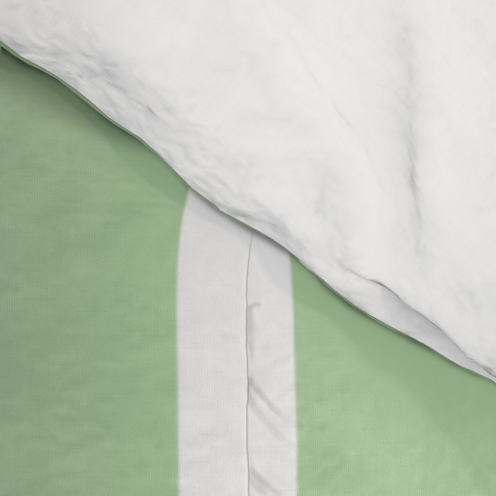Sage Green Threaded Stripes Minimalist Modern Pattern Comforter Gallery Image 4