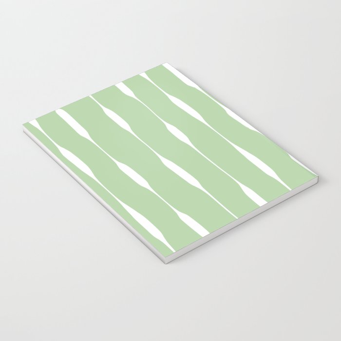Sage Green Threaded Stripes Minimalist Modern Pattern Notebook Gallery Image 3