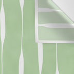 Sage Green Threaded Stripes Minimalist Modern Pattern Wall Tapestry Gallery Image 3