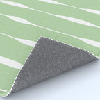 Sage Green Threaded Stripes Minimalist Modern Pattern Rug Gallery Image 4