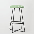 Sage Green Threaded Stripes Minimalist Modern Pattern Stool Gallery Image 1