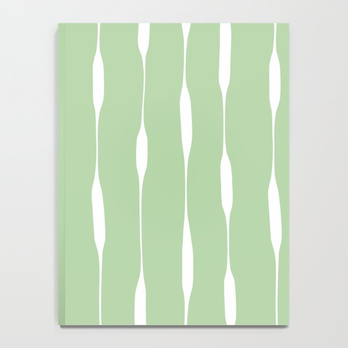 Sage Green Threaded Stripes Minimalist Modern Pattern Notebook Gallery Image 4