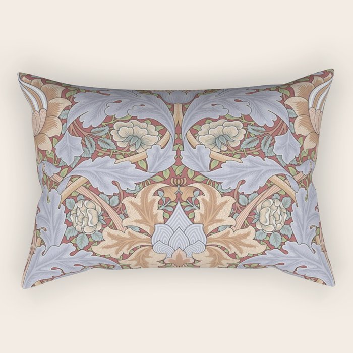 William Morris Vintage St James Palace Lilac 1881 Rectangular Pillow Gallery Image 1