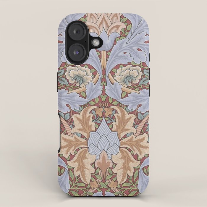 William Morris Vintage St James Palace Lilac 1881 iPhone Case Gallery Image 1