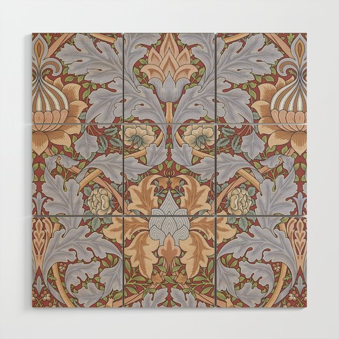 William Morris Vintage St James Palace Lilac 1881 Wood Wall Art Gallery Image 1