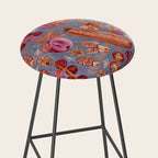 Garden Vegetables & Fresh Fruit in Grey & Rust Stool Gallery Image 2