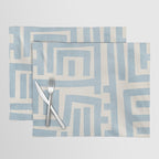 Light Blue Lines Geometric Design Artwork Placemat Gallery Image 1