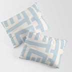 Light Blue Lines Geometric Design Artwork Pillow Sham Gallery Image 3
