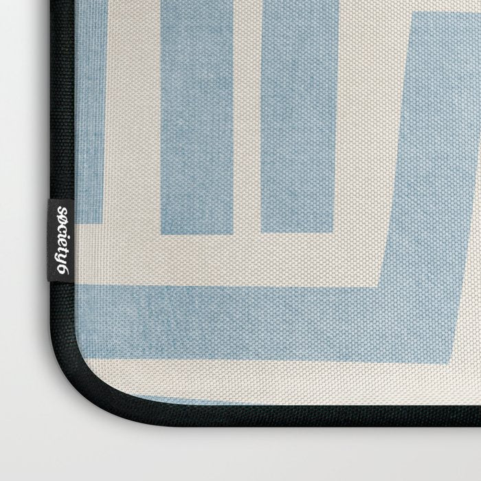 Light Blue Lines Geometric Design Artwork Laptop Sleeve Gallery Image 3