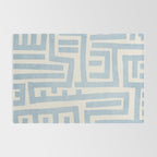 Light Blue Lines Geometric Design Artwork Rug Gallery Image 2