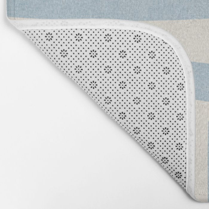 Light Blue Lines Geometric Design Artwork Bath Mat Gallery Image 2