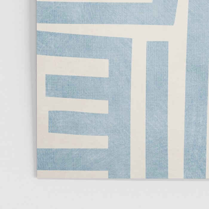 Light Blue Lines Geometric Design Artwork Poster Gallery Image 3