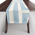 Light Blue Lines Geometric Design Artwork Table Runner Gallery Image 1