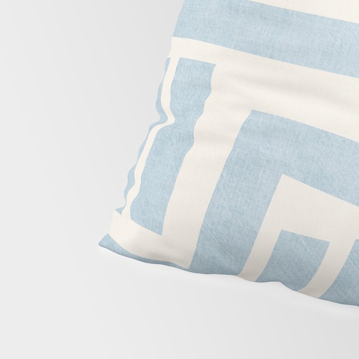 Light Blue Lines Geometric Design Artwork Pillow Sham Gallery Image 4
