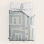 Light Blue Lines Geometric Design Artwork Comforter Gallery Image 6