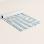 Light Blue Lines Geometric Design Artwork Yoga Mat Gallery Image 2