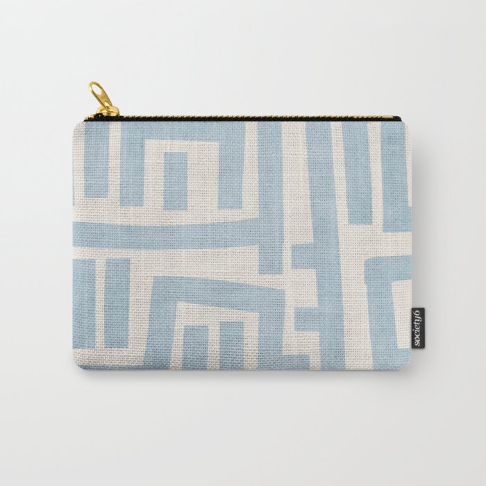 Light Blue Lines Geometric Design Artwork Carry All Pouch Gallery Image 1