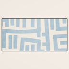 Light Blue Lines Geometric Design Artwork Desk Mat Gallery Image 3