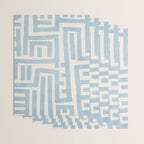 Light Blue Lines Geometric Design Artwork Wrapping Paper Gallery Image 3