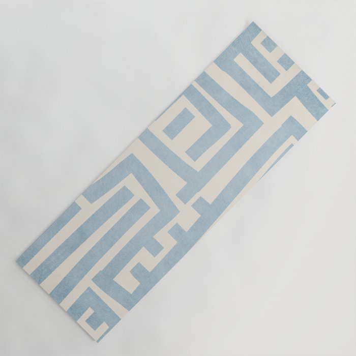 Light Blue Lines Geometric Design Artwork Yoga Mat Gallery Image 1