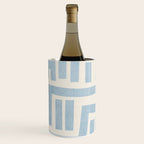 Light Blue Lines Geometric Design Artwork Wine Chiller Gallery Image 2