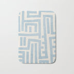 Light Blue Lines Geometric Design Artwork Bath Mat Gallery Image 1