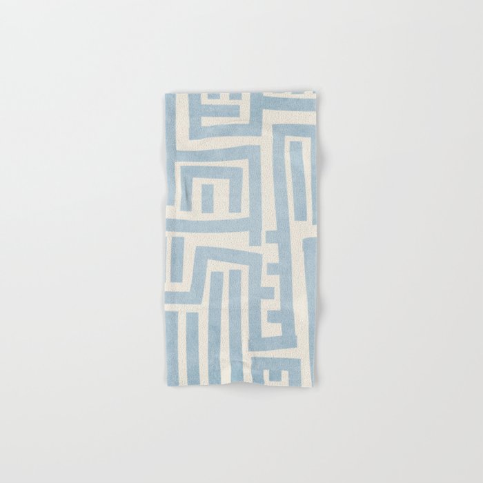 Light Blue Lines Geometric Design Artwork Bath Towel Gallery Image 1