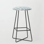Light Blue Lines Geometric Design Artwork Stool Gallery Image 1