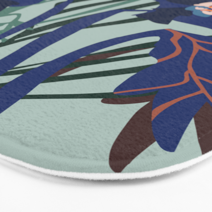 Wild flowers light â modern floral illustration Bath Mat Gallery Image 3