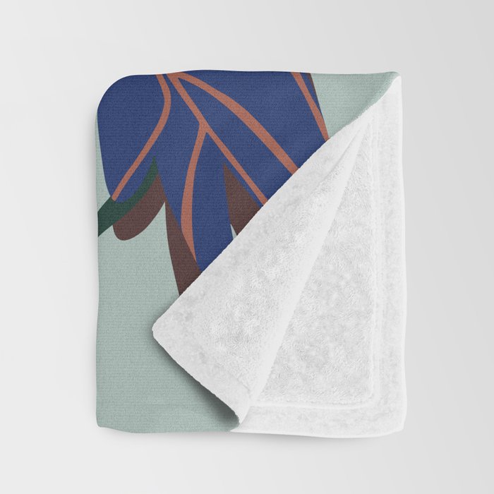 Wild flowers light â modern floral illustration Throw Blanket Gallery Image 3