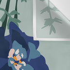 Wild flowers light â modern floral illustration Wall Tapestry Gallery Image 3