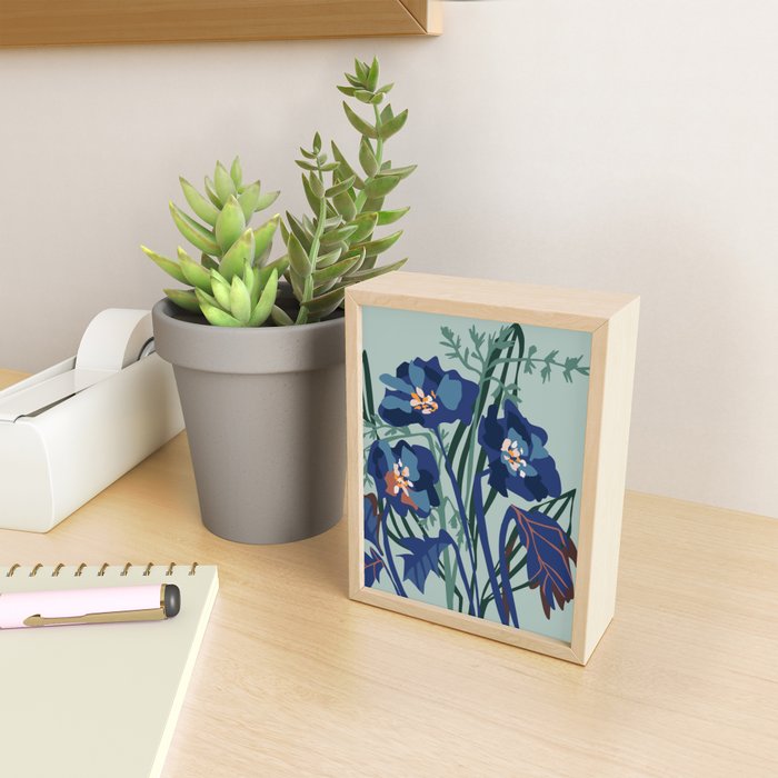 Wild flowers light â modern floral illustration Mini Art Print Gallery Image 2