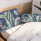 Wild flowers light â modern floral illustration Pillow Sham Gallery Image 2