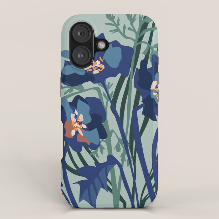 Wild flowers light â modern floral illustration iPhone Case Gallery Image 1