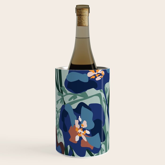 Wild flowers light â modern floral illustration Wine Chiller Gallery Image 2