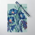 Wild flowers light â modern floral illustration Wrapping Paper Gallery Image 1
