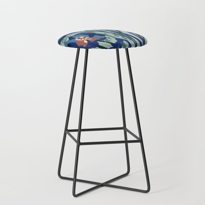 Wild flowers light â modern floral illustration Stool Gallery Image 1